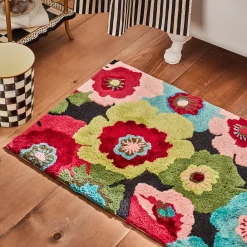Always Flowers Bath Rug