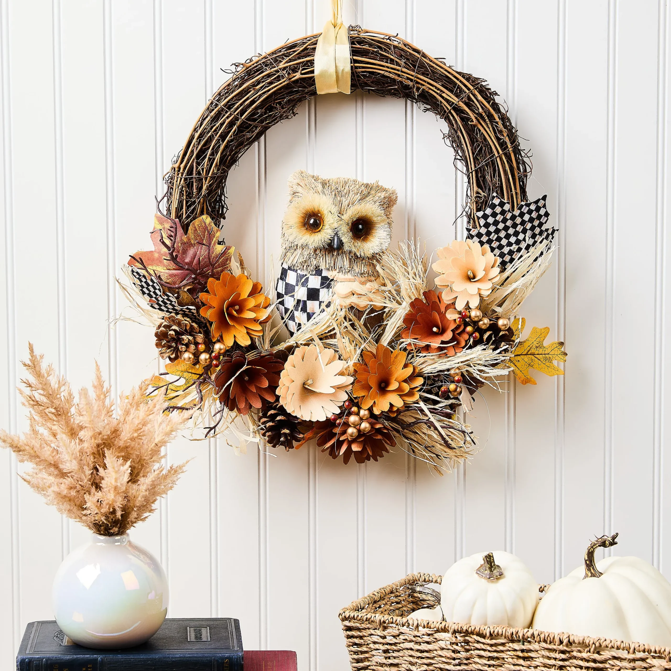 Autumnology Owl 16" Wreath