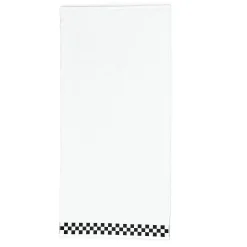 Bath Towel with Black Check Border