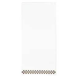 Bath Towel with Mocha Check Border