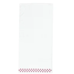 Bath Towel with Rose Check Border