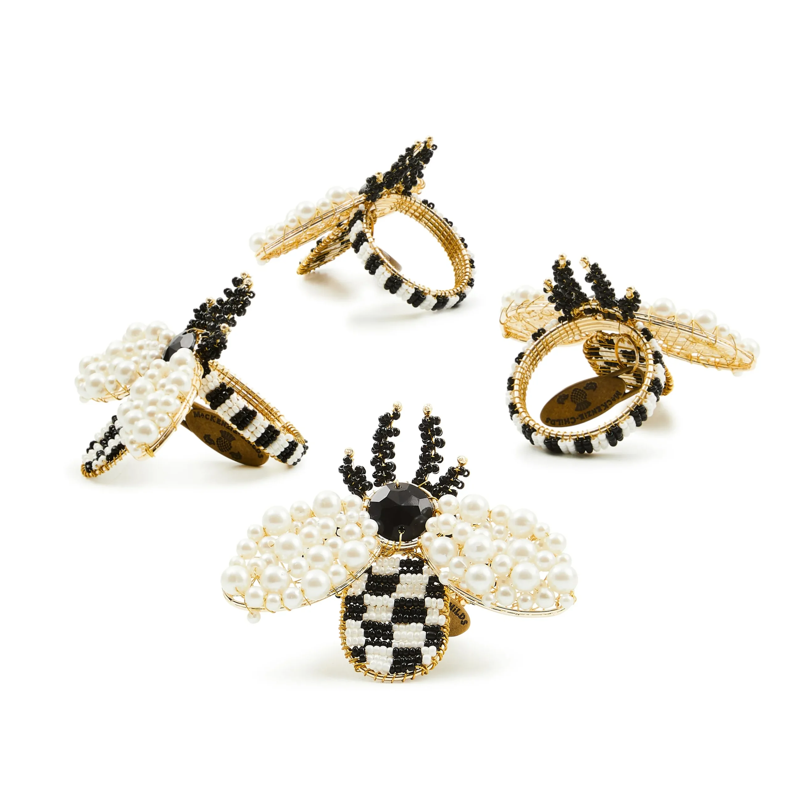Bee Napkin Rings, Set of 4