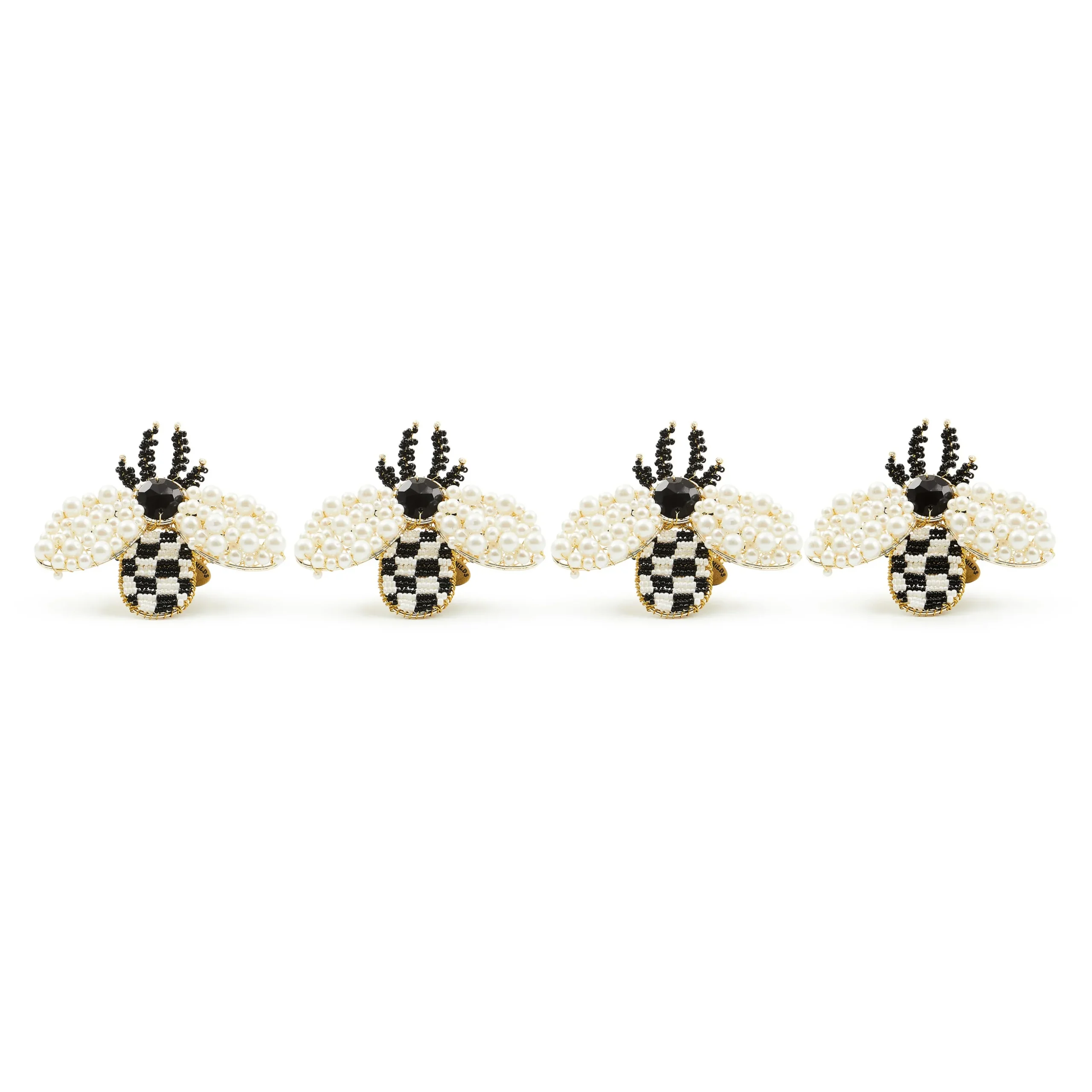 Bee Napkin Rings, Set of 4