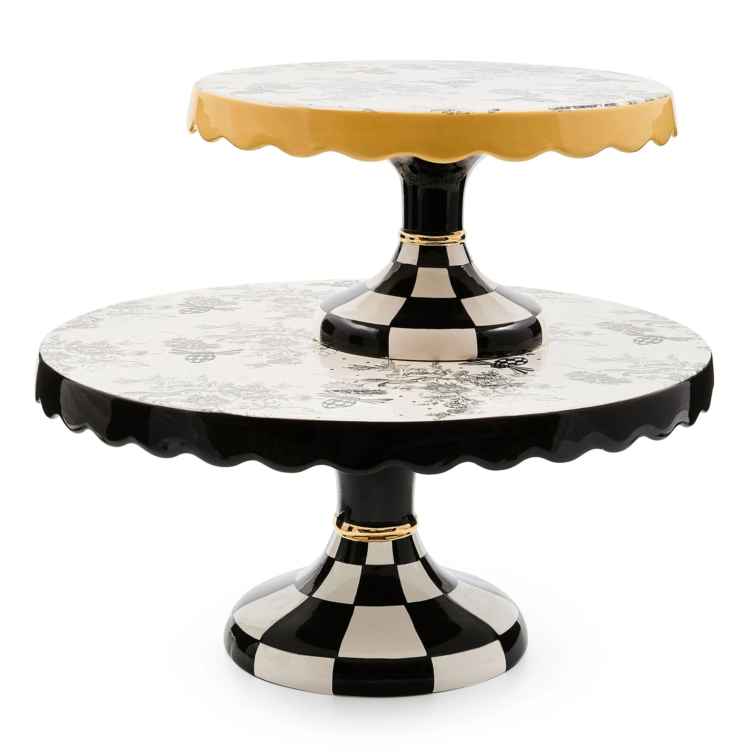Bee Toile Large Pedestal Platter