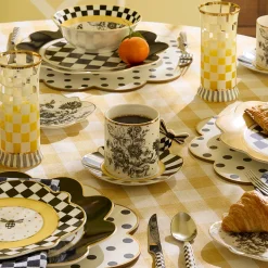 Bee Toile Mug & Saucer Set