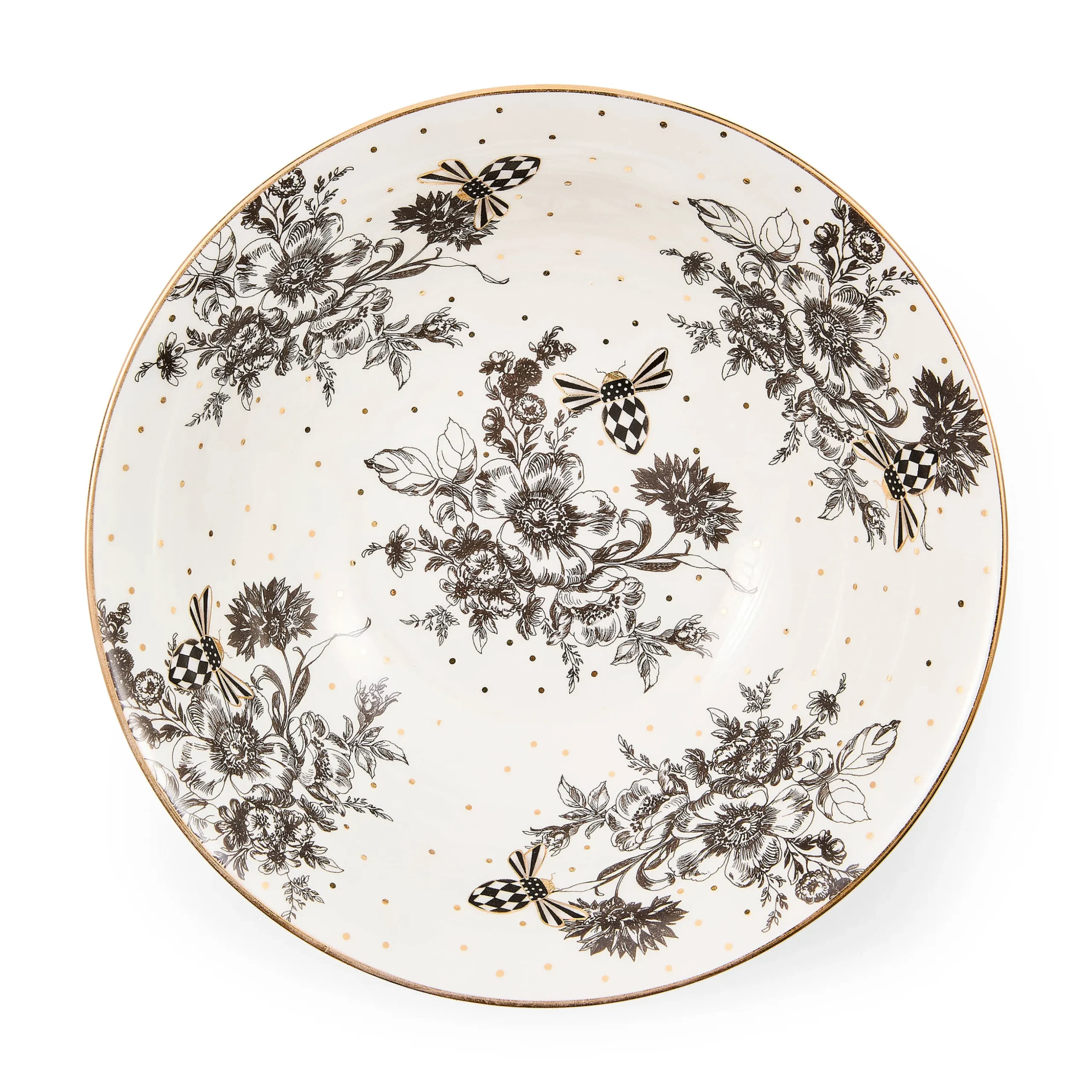 Bee Toile Serving Bowl