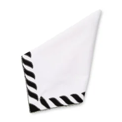 Black and White Rope Border Napkin