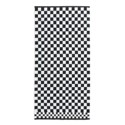 Black Check Bath Towel