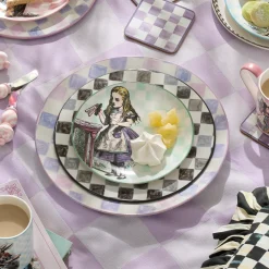 Black Check Dinner Plate
