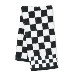 Black Check Hand Towel
