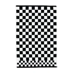 Black Check Hand Towel