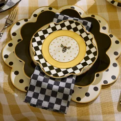 Black Check Napkin, Set of 4