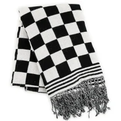 Black & White Check Throw