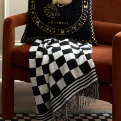 Black & White Check Throw