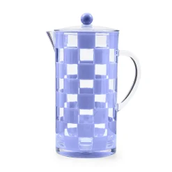 Blue Check Acrylic Pitcher