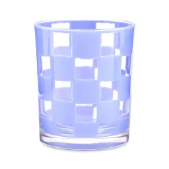 Blue Check Acrylic Tumblers, Set of 4