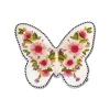 Butterfly Shaped Floral Throw Pillow