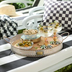 Cane Large Serving Tray