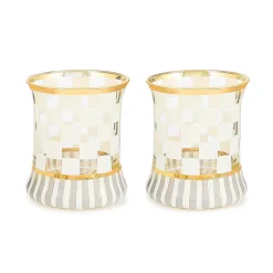 Carnival White Tumbler Glass, Set of 2
