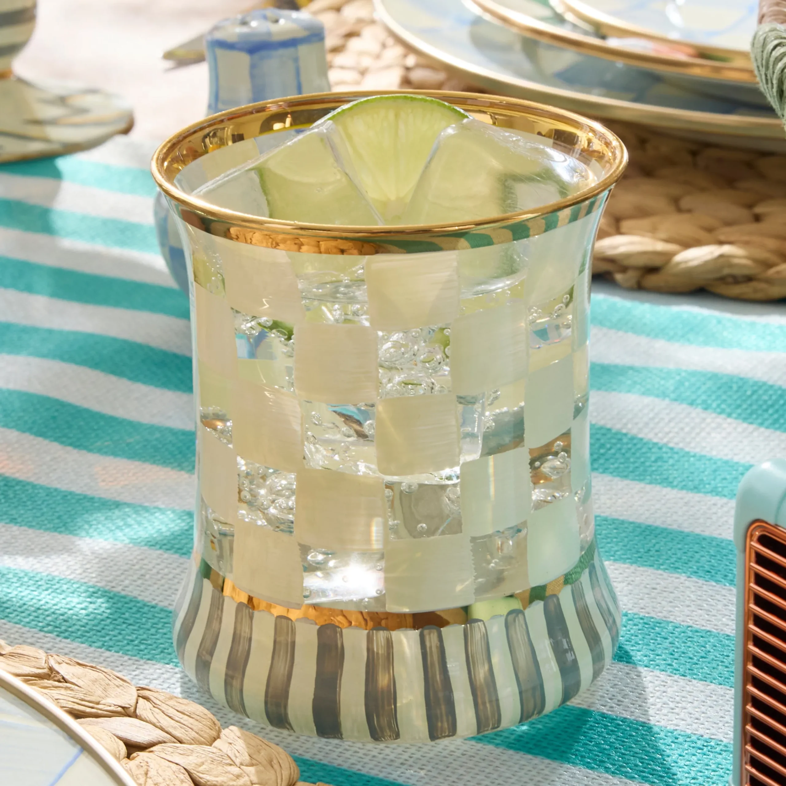 Carnival White Tumbler Glass, Set of 2