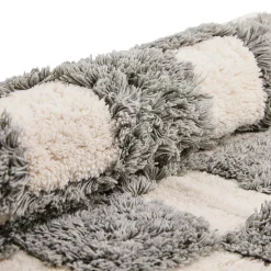Checkerboard Grey Bath Rug
