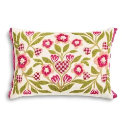 Check Hearts Lumbar Throw Pillow