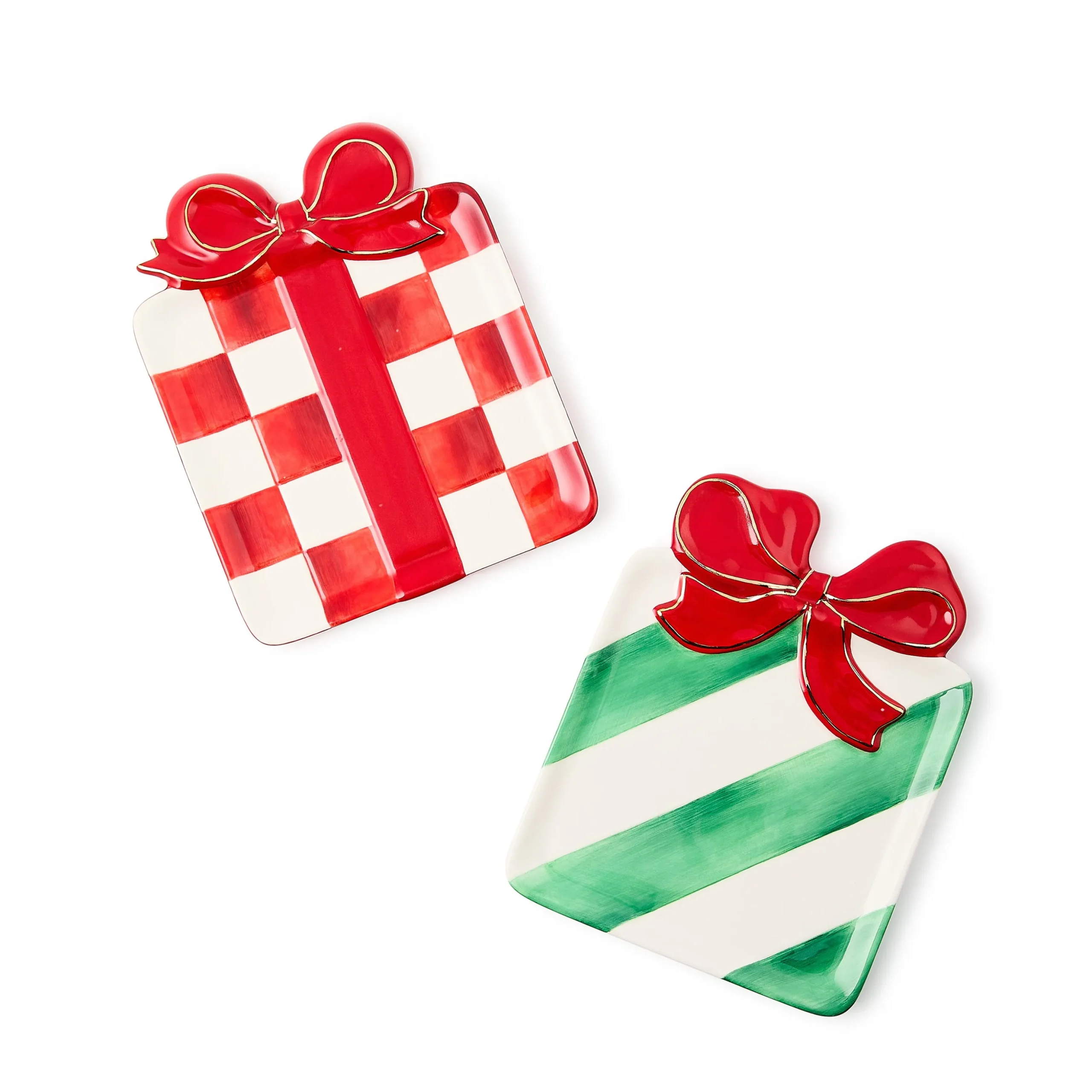 Check It Out Ceramic Dessert Plates, Set of 2
