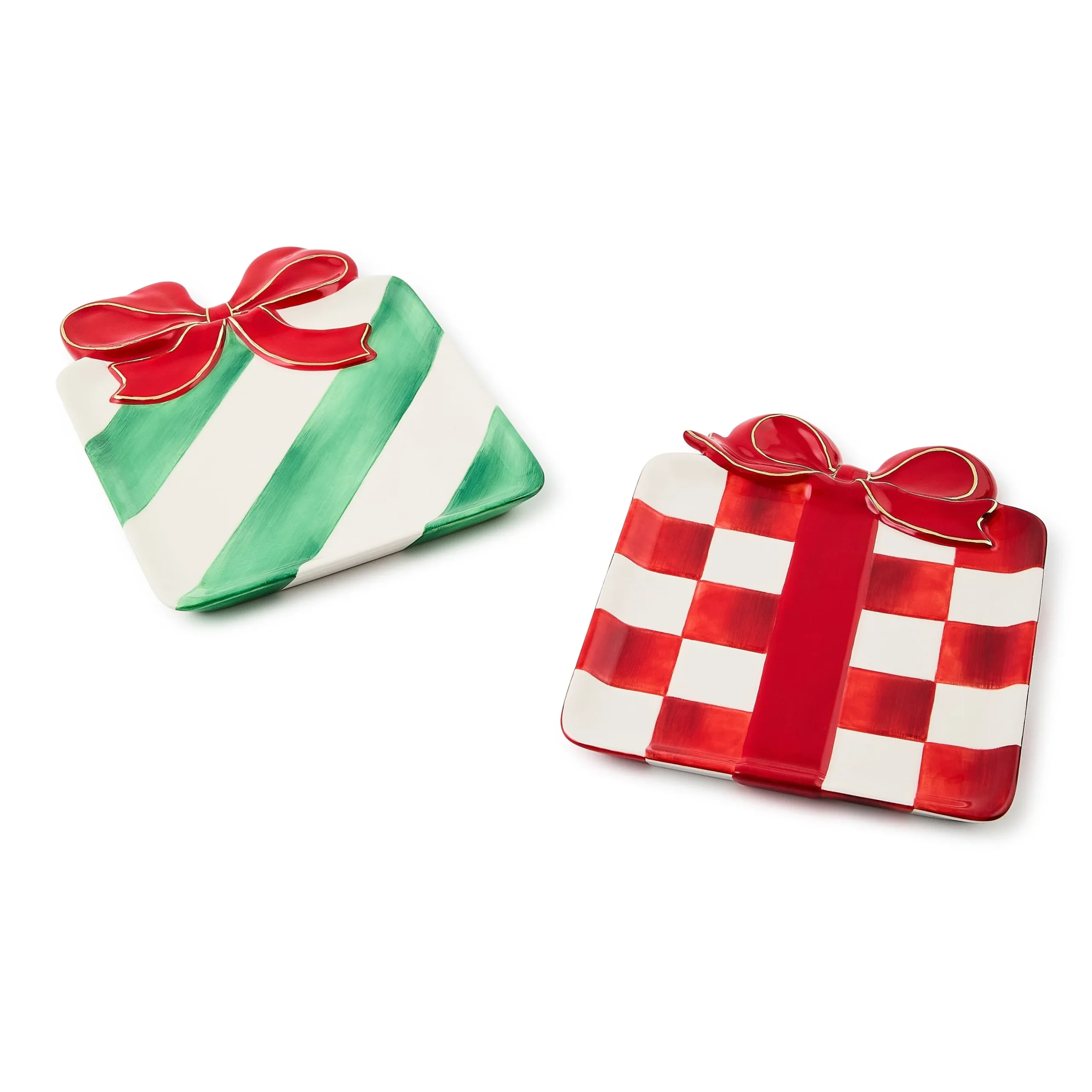 Check It Out Ceramic Dessert Plates, Set of 2