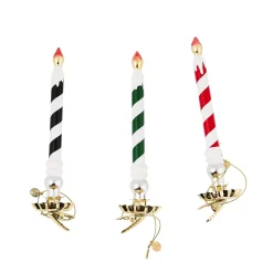 Check It Out Glass Candle Clips, Set of 3