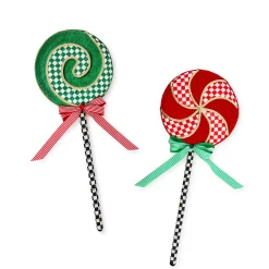 Check It Out Medium Fabric Lollipop Picks, Set of 2