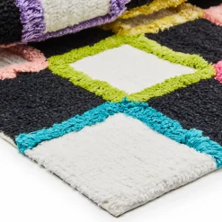 Check Multi Color Bath Rug
