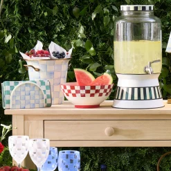 Cherry Check Serving Bowl