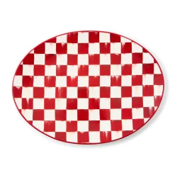 Cherry Check Serving Platter