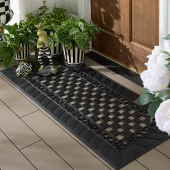 Classic Check Rubber Double Door Entrance Mat