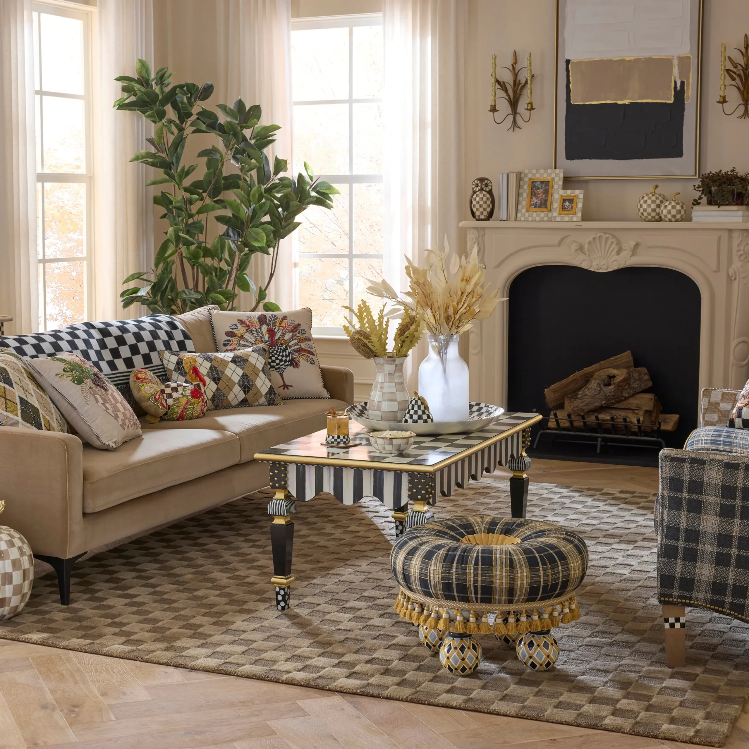 Cocoa Checkerboard 8' x 10' Rug