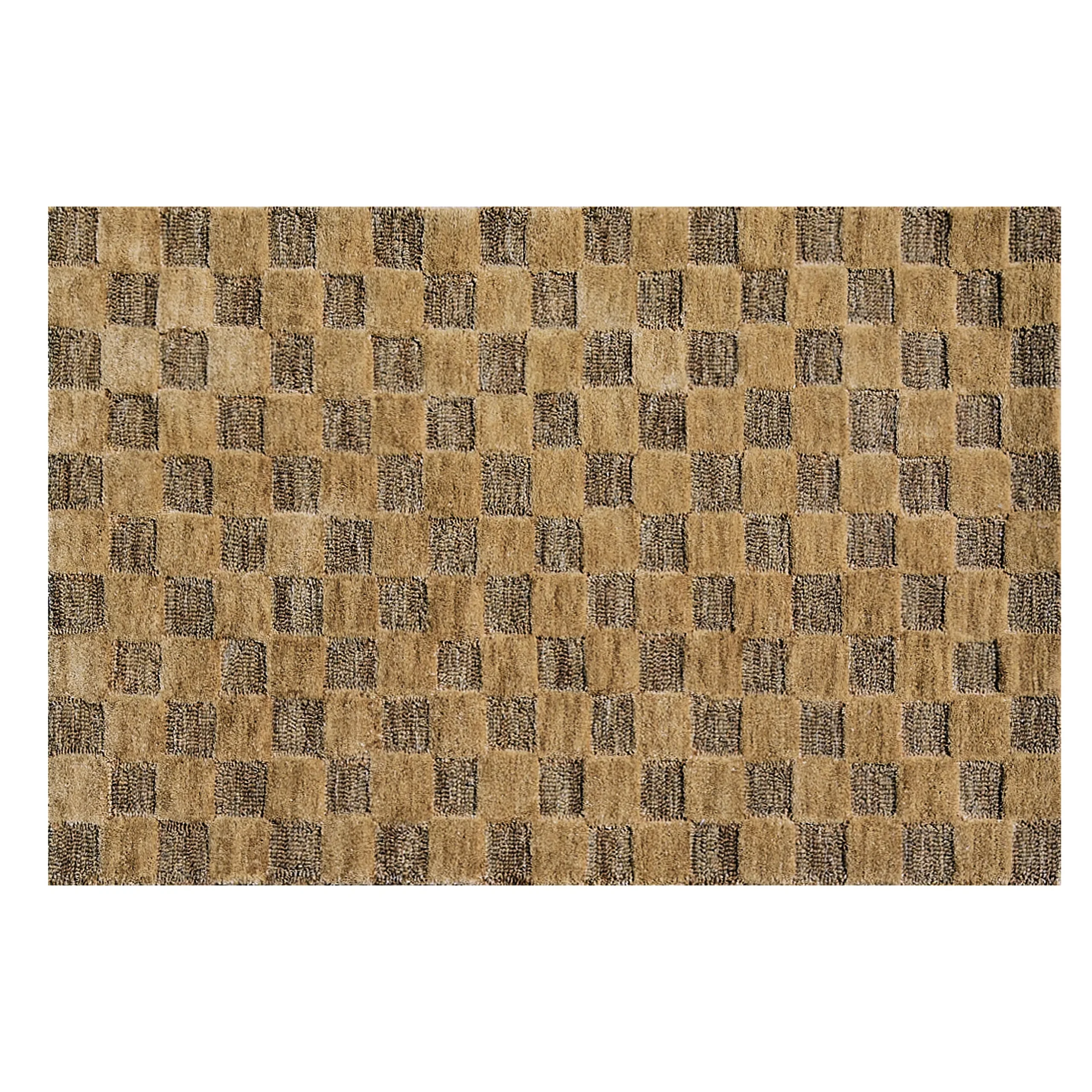 Cocoa Checkerboard 2'3" x 3'9" Rug