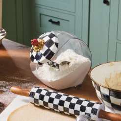 Cookie Jar with Courtly Check Lid