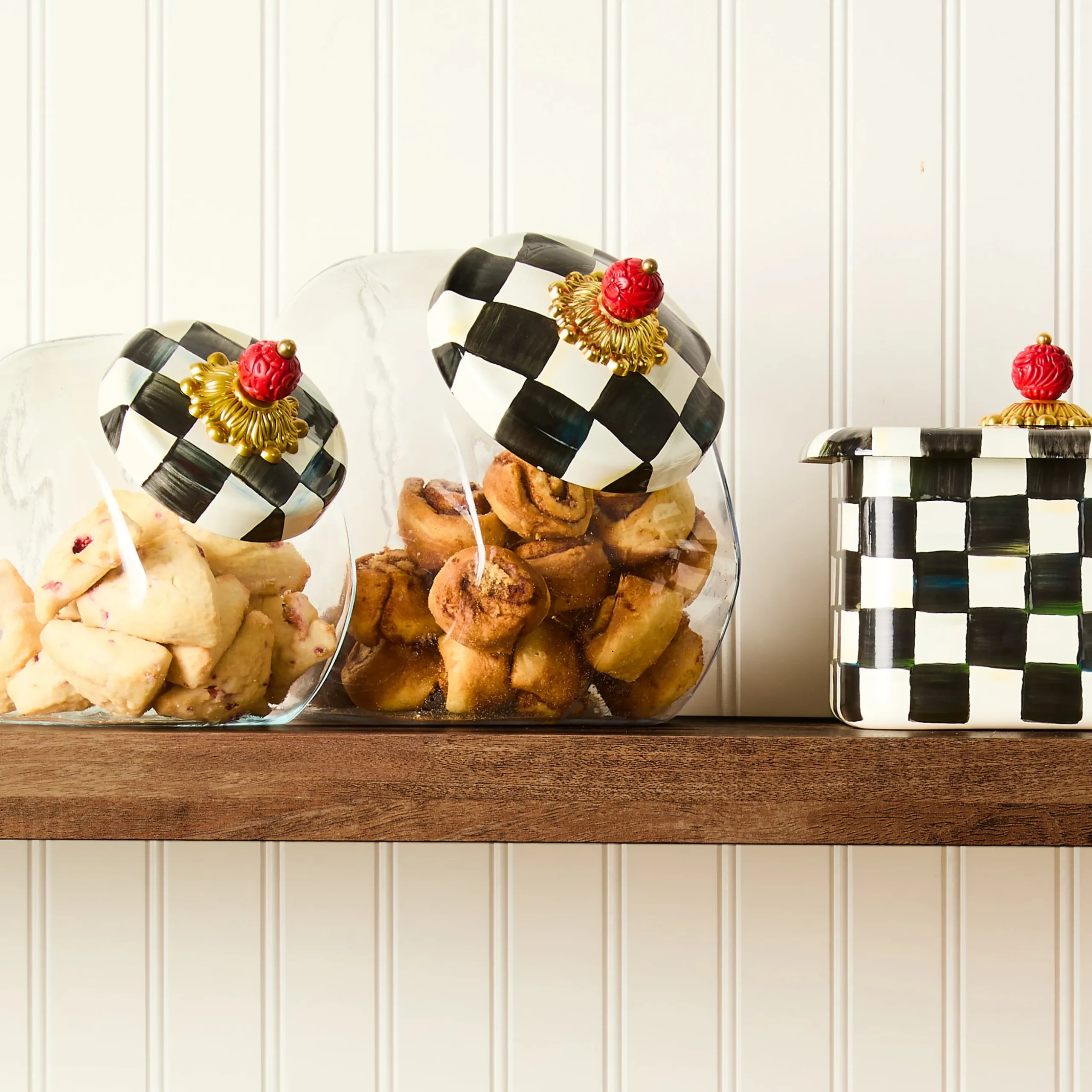 Cookie Jar with Courtly Check Lid