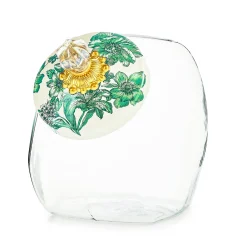Cookie Jar with Emerald English Garden Lid