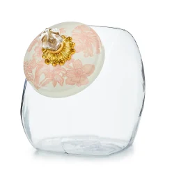 Cookie Jar with Rosy English Garden Lid