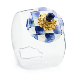 Cookie Jar with Royal Check Lid