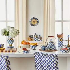 Cookie Jar with Royal Check Lid