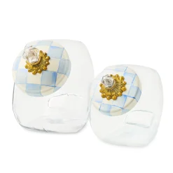 Cookie Jar with Sky Check Lid