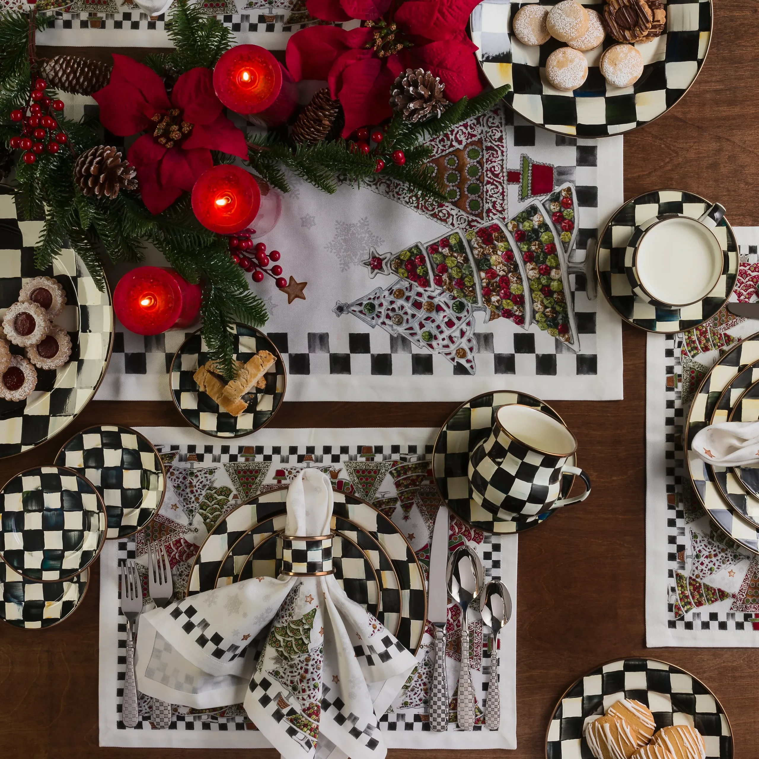 Courtly Check Appetizer Plates, Set of 4
