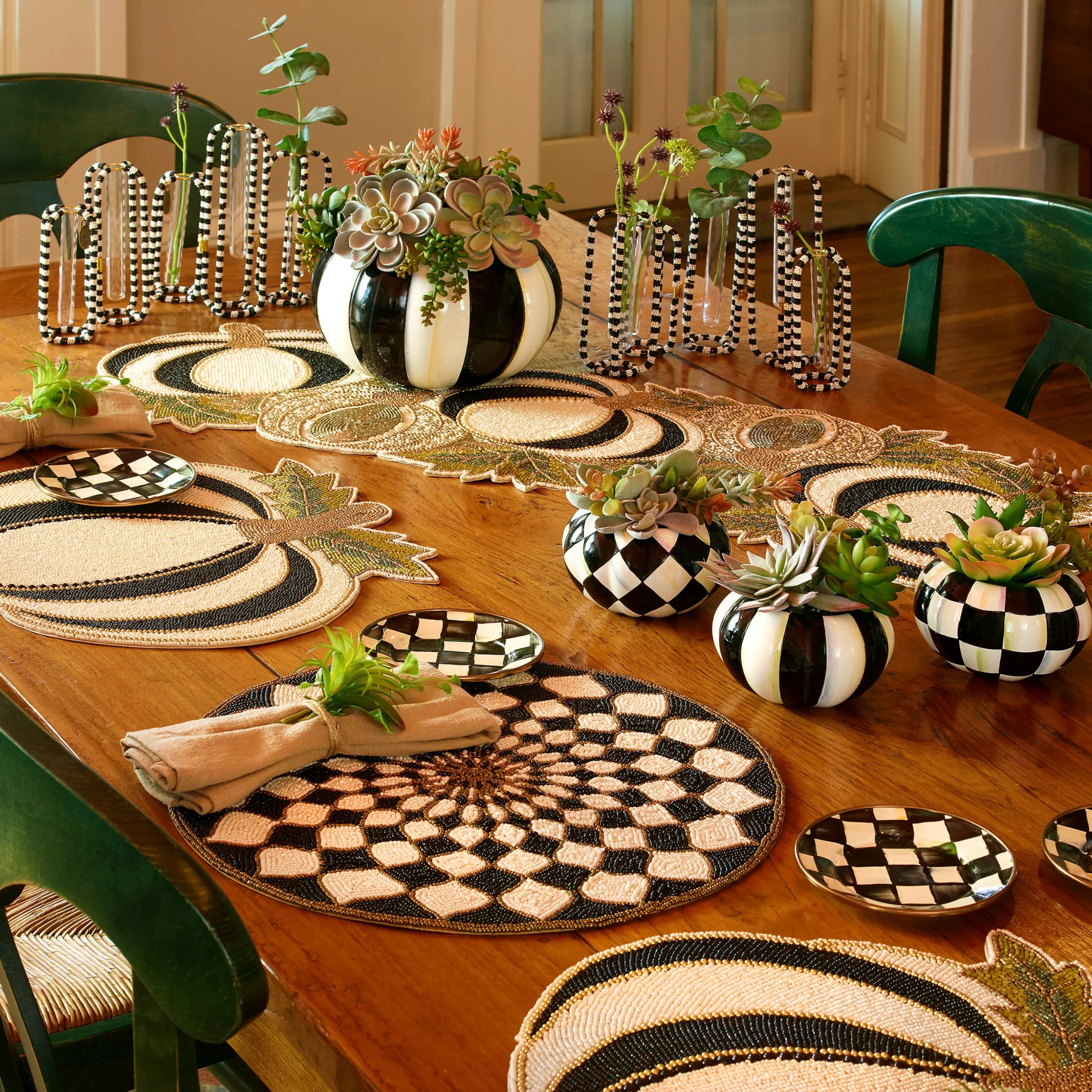 Courtly Check Appetizer Plates, Set of 4