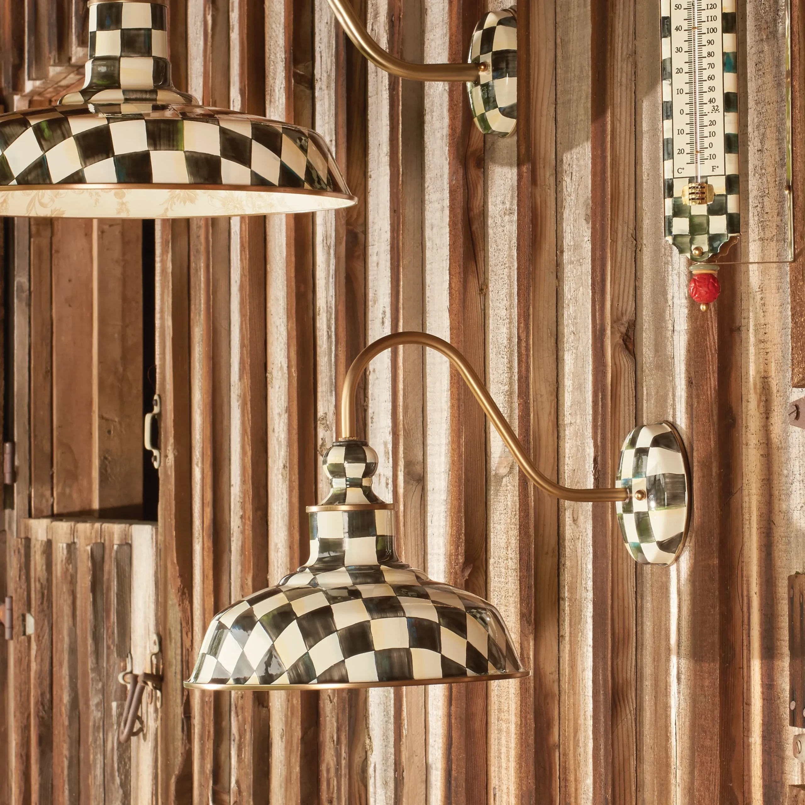 Courtly Check 12" Barn Sconce