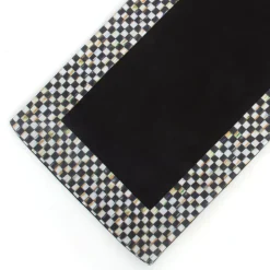 Courtly Check Black Table Runner