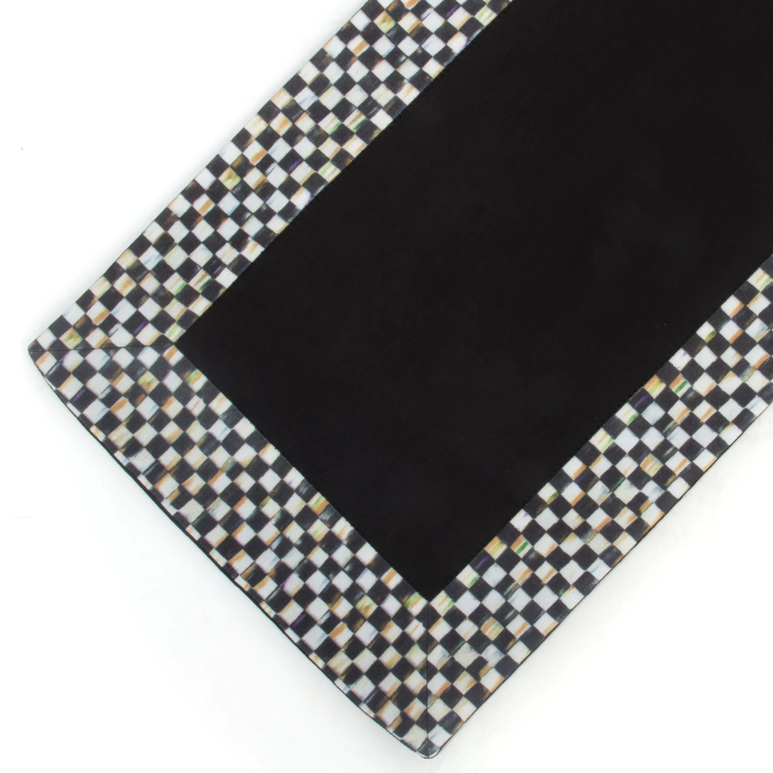 Courtly Check Black Table Runner