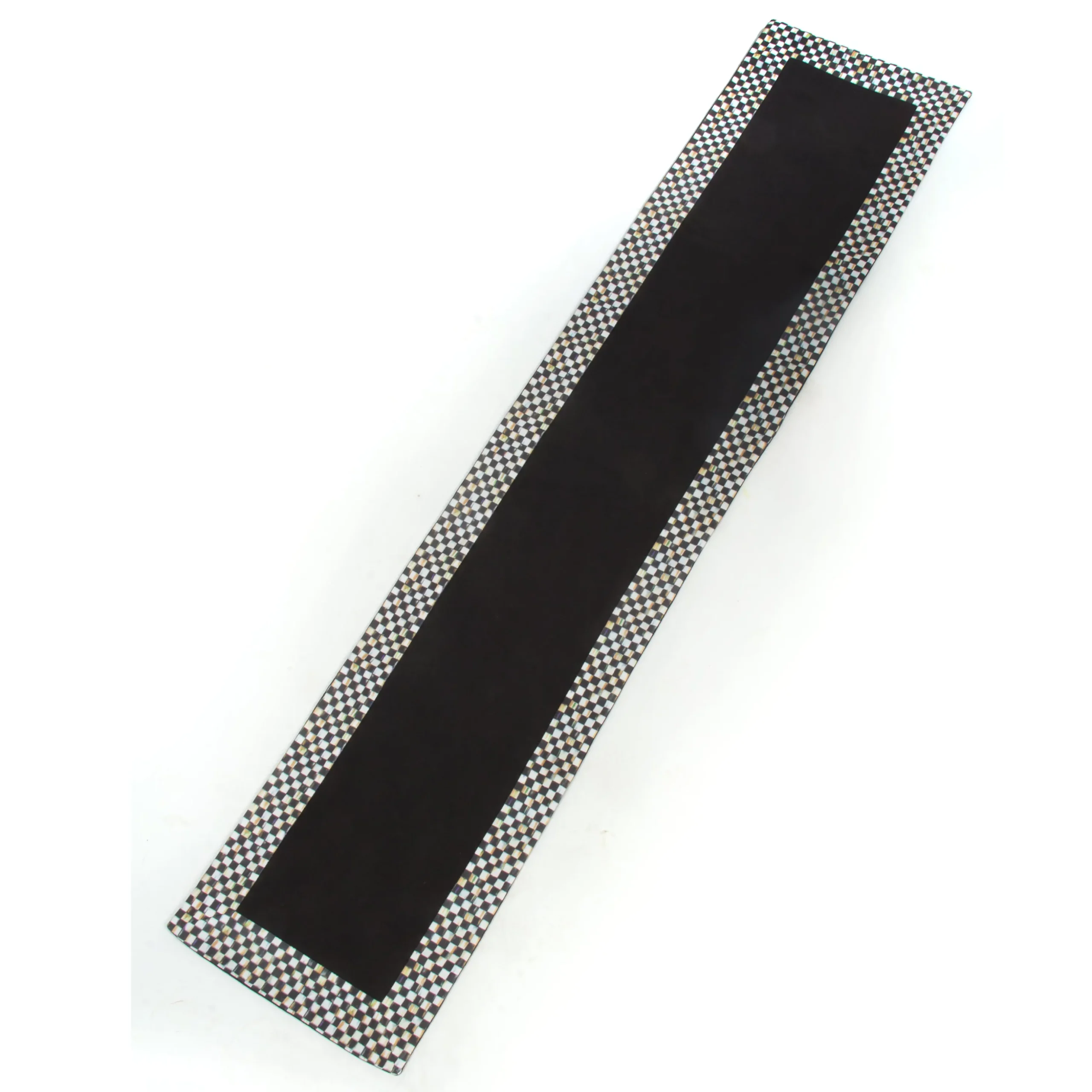 Courtly Check Black Table Runner