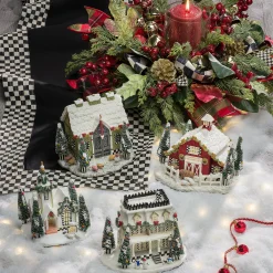 Courtly Check Black Table Runner